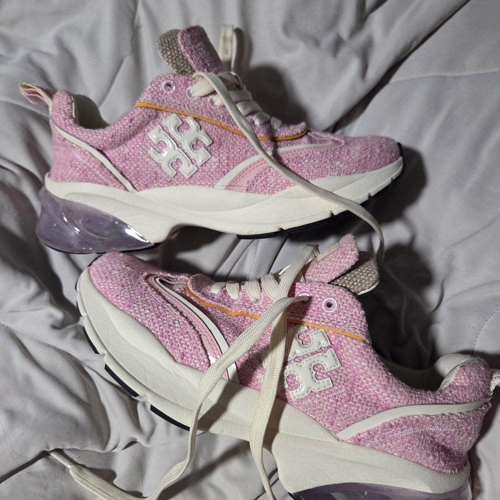 Tory Burch Good Luck Tweed Trainers